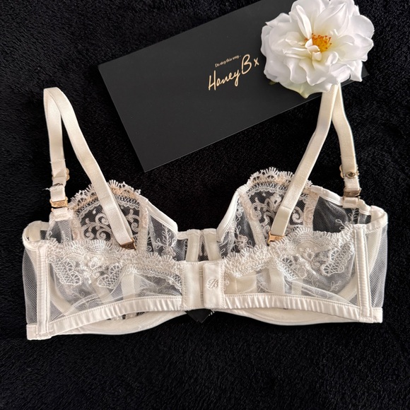 Honey Birdette Gabrielle Ivory Bra 32D - Picture 11 of 13